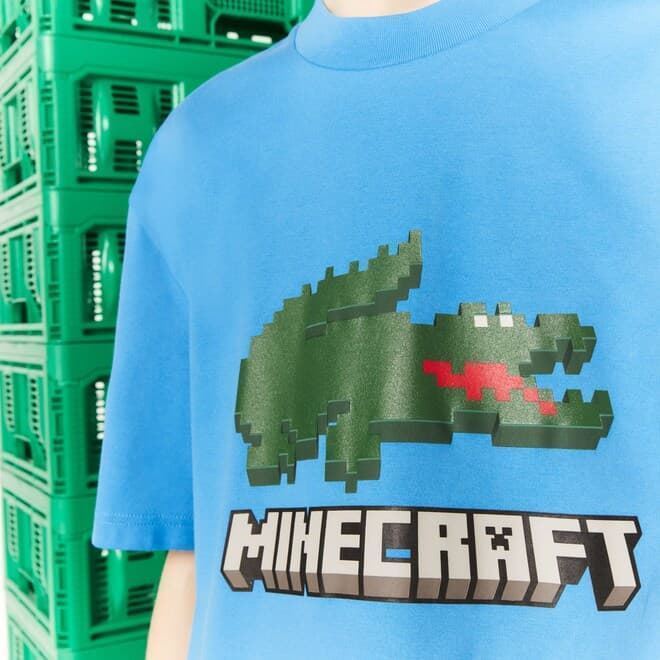 Camiseta Lacoste x Minecraft TH5038 00 L99 azul - Imagen 2