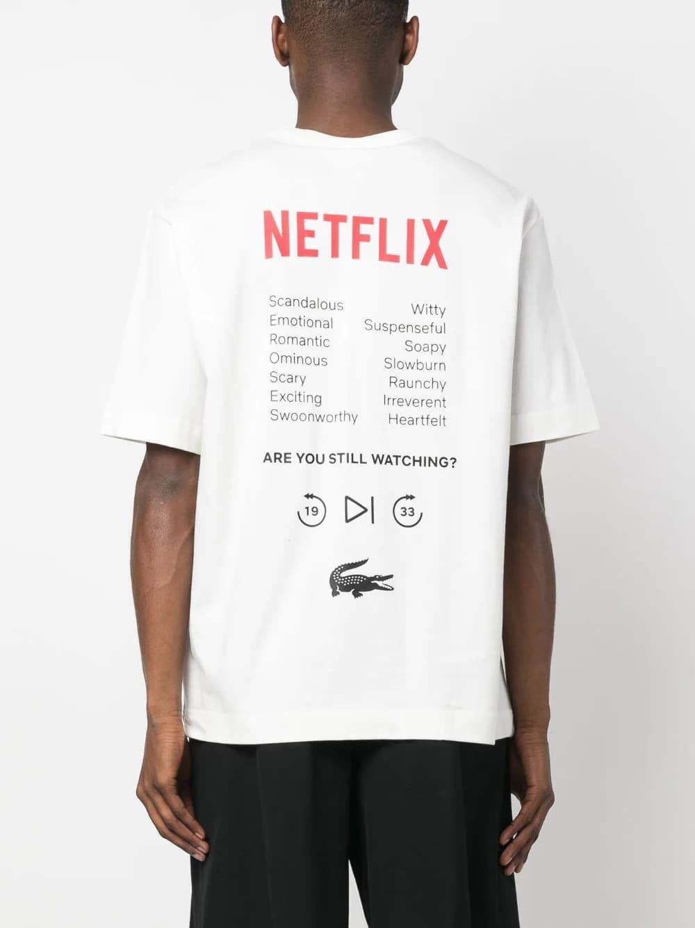 Camiseta Lacoste x Netflix TH7343 00 70V blanc - Imagen 3