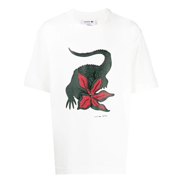 Camiseta Lacoste x Netflix TH8462 00 TIT blanc Stranger Things - Imagen 2