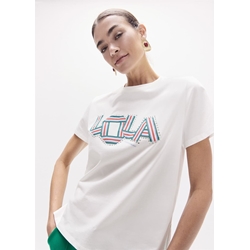 Camiseta Lola Casademunt cuello caja White LF2615045 - Imagen 1
