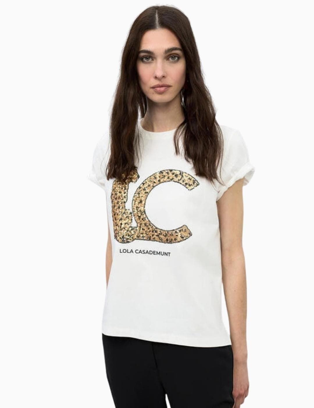 Camiseta LOLA CASADEMUNT LS2615004 00B BLANCO - Imagen 1
