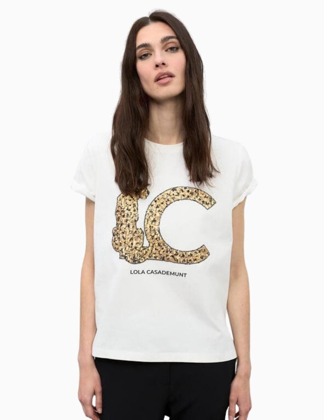 Camiseta LOLA CASADEMUNT LS2615004 00B BLANCO - Imagen 4