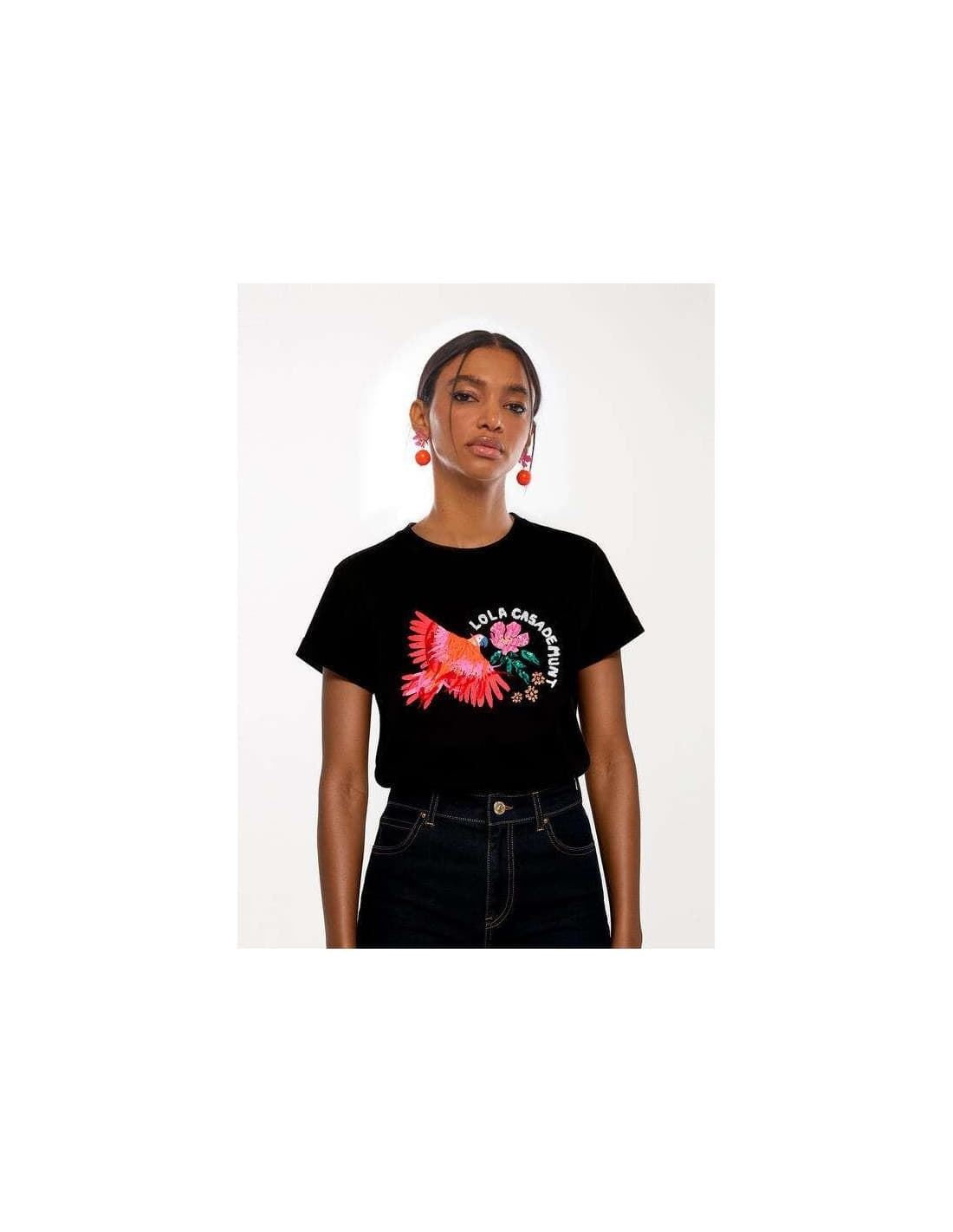 Camiseta Loro con Plumas Lola Casademunt LS2615030 - Imagen 1