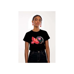 Camiseta Loro con Plumas Lola Casademunt LS2615030 - Imagen 1