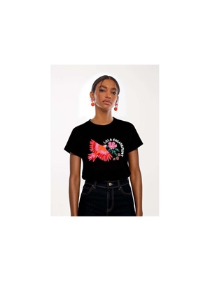 Camiseta Loro con Plumas Lola Casademunt LS2615030 - Imagen 1