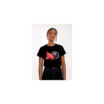 Camiseta Loro con Plumas Lola Casademunt LS2615030 - Imagen 1