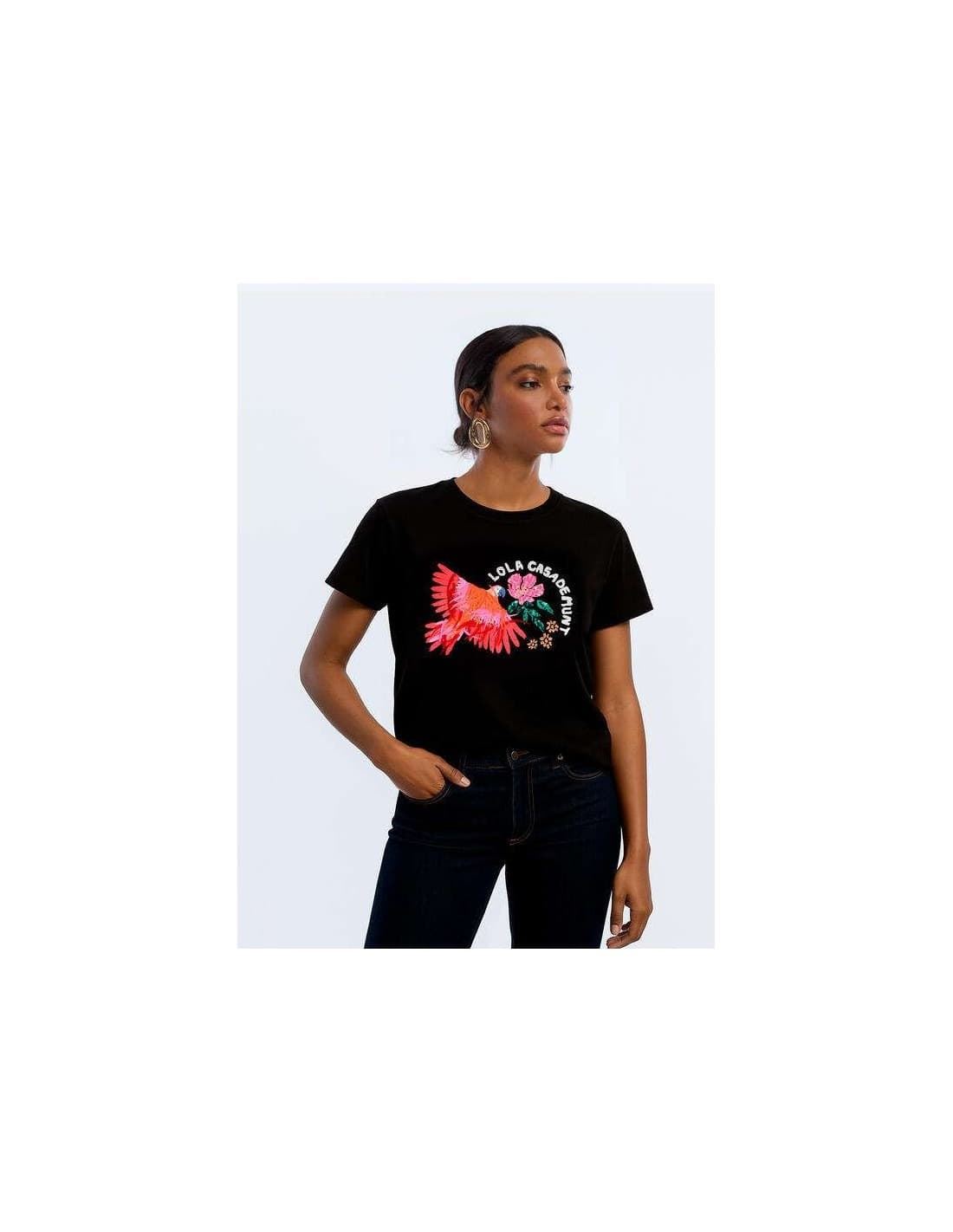 Camiseta Loro con Plumas Lola Casademunt LS2615030 - Imagen 2