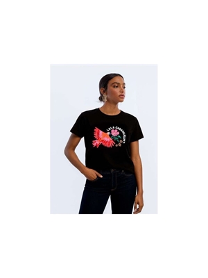 Camiseta Loro con Plumas Lola Casademunt LS2615030 - Imagen 2