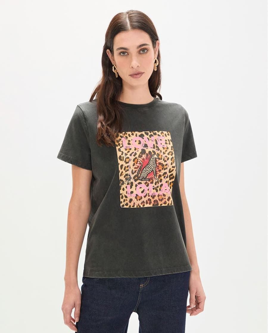 Camiseta Love Lola Casademunt Leopardo LS2615105 - Imagen 1