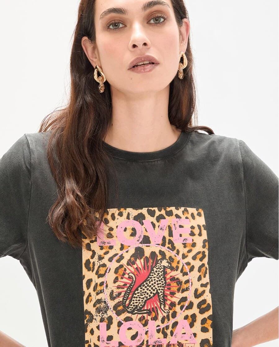 Camiseta Love Lola Casademunt Leopardo LS2615105 - Imagen 4