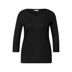 CAMISETA MANGA LARGA STREET ONE 323993  10001 NEGRO - Imagen 1