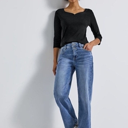 CAMISETA MANGA LARGA STREET ONE 323993  10001 NEGRO - Imagen 2