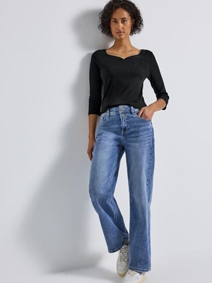 CAMISETA MANGA LARGA STREET ONE 323993  10001 NEGRO - Imagen 2