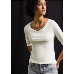 CAMISETA MANGA LARGA STREET ONE 323993 10108 BLANCO - Imagen 1