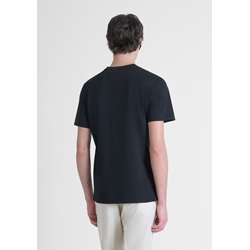 Camiseta Negra Antony Morato MMKS02500 FA100144 9000 (Regular fit in Jersey) - Imagen 2