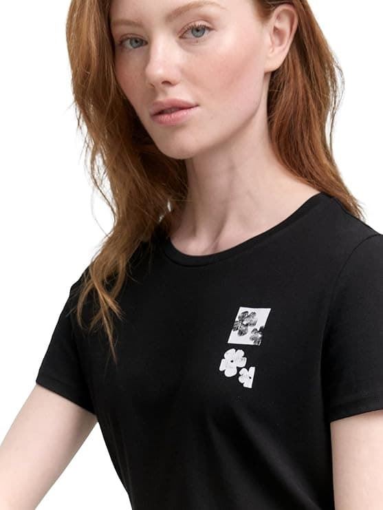Camiseta Negra Tom Tailor T-shirt with print (Deep Black) 1047858 14482 - Imagen 4