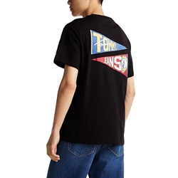 Camiseta Negra Tommy Jeans Rlx Uni Flag Tiger Tee Black - Imagen 2
