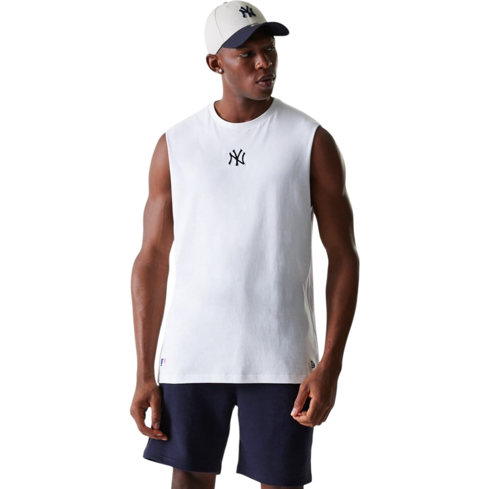 Camiseta NEW ERA 60691044 nos mlb midi sleeveless tee white - Imagen 1