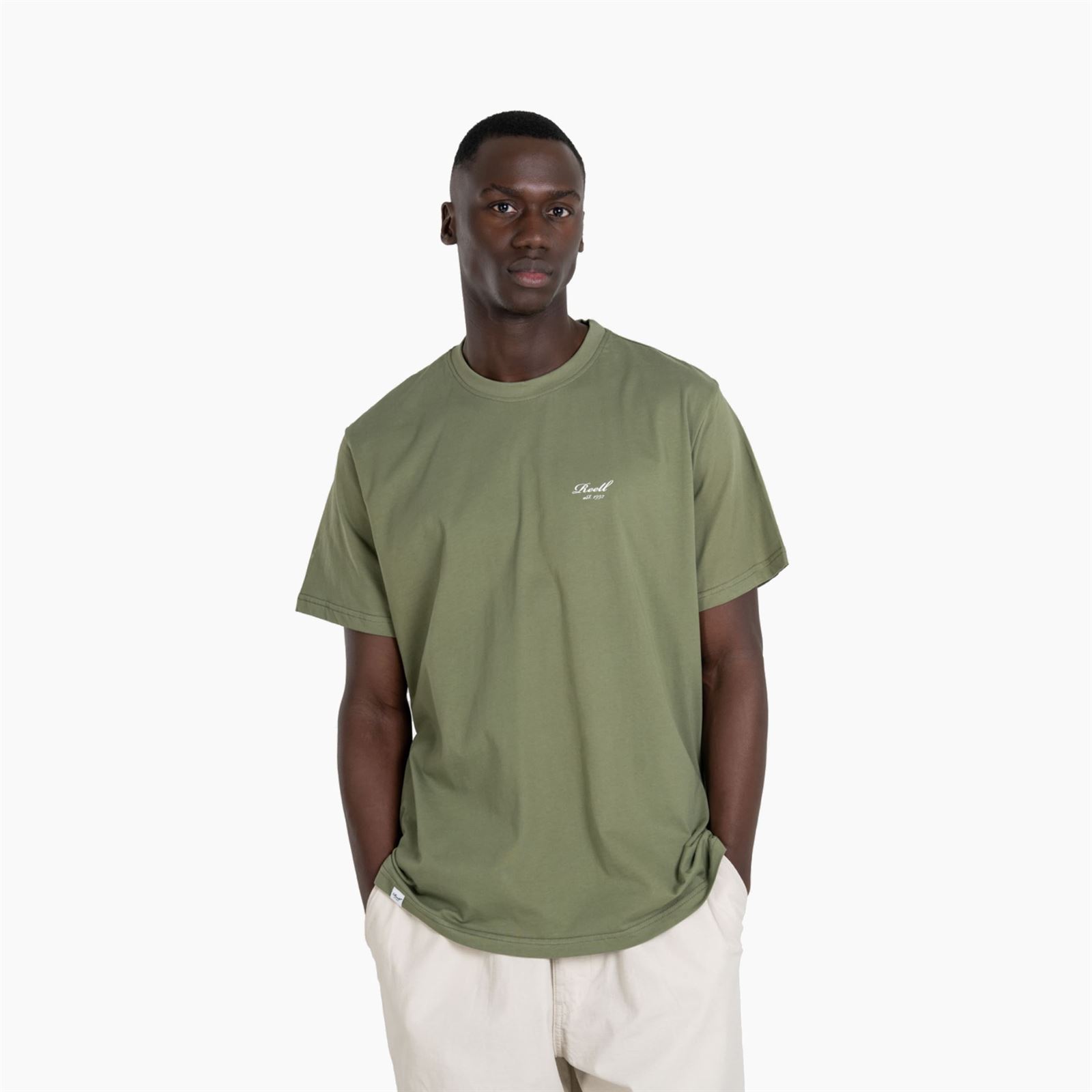 Camiseta Reell Staple Logo T-Shirt Olive RE3322 - Imagen 1