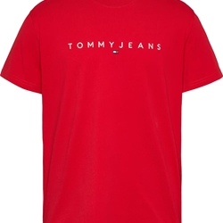Camiseta Roja Tommy Jeans Regular Logo Tee Ext - Imagen 1