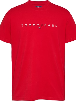 Camiseta Roja Tommy Jeans Regular Logo Tee Ext - Imagen 1