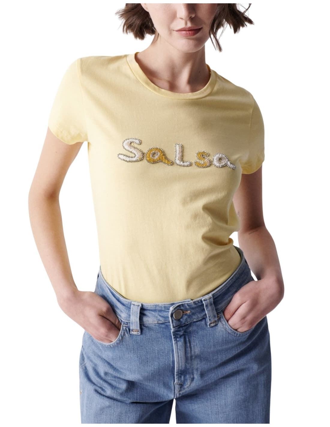 Camiseta SALSA 21002831 410 amarillo - Imagen 1