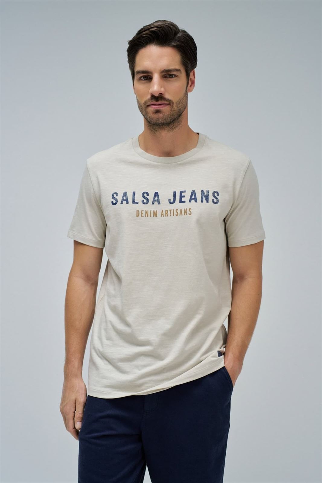 Camiseta Salsa Jeans 21010294 110 Beige - Imagen 1