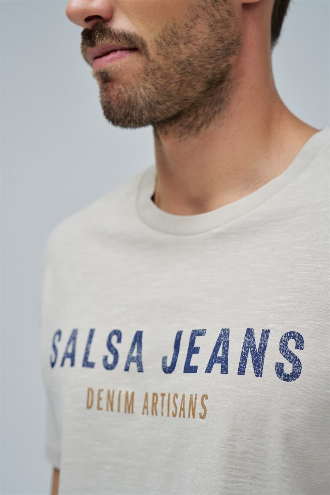 Camiseta Salsa Jeans 21010294 110 Beige - Imagen 4