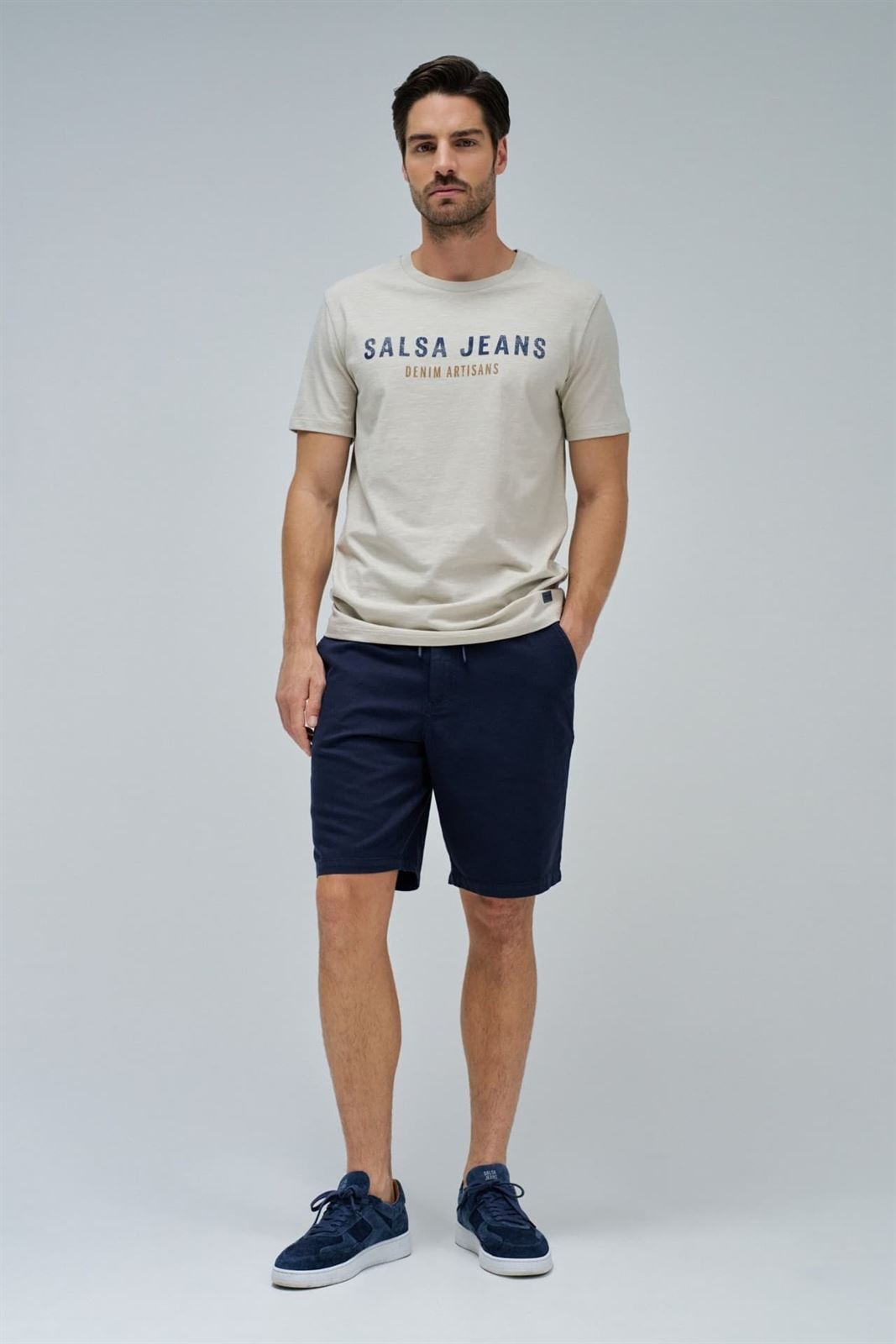 Camiseta Salsa Jeans 21010294 110 Beige - Imagen 5