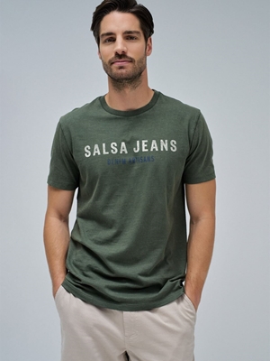 Camiseta Salsa Jeans 21010294 530 Verde - Imagen 1