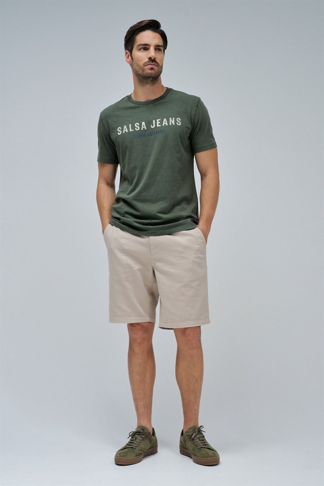 Camiseta Salsa Jeans 21010294 530 Verde - Imagen 5