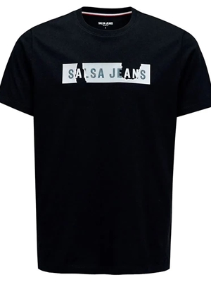 Camiseta Salsa Jeans Slim Fit Branding Black 21010328 000 - Imagen 1