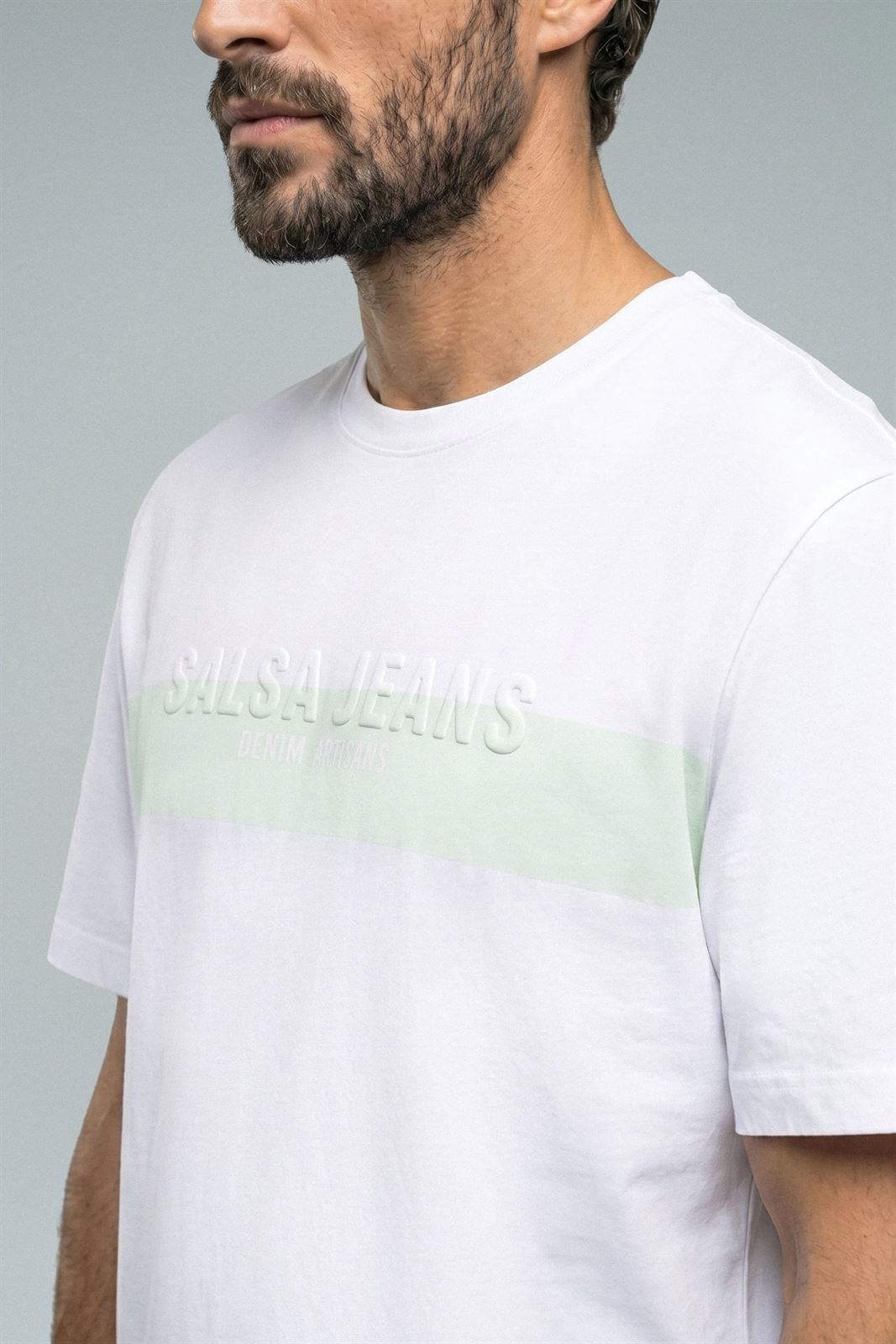 Camiseta Salsa Jeans White&Green 21011144 001 - Imagen 1