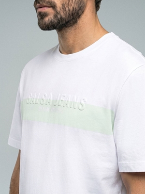 Camiseta Salsa Jeans White&Green 21011144 001 - Imagen 1