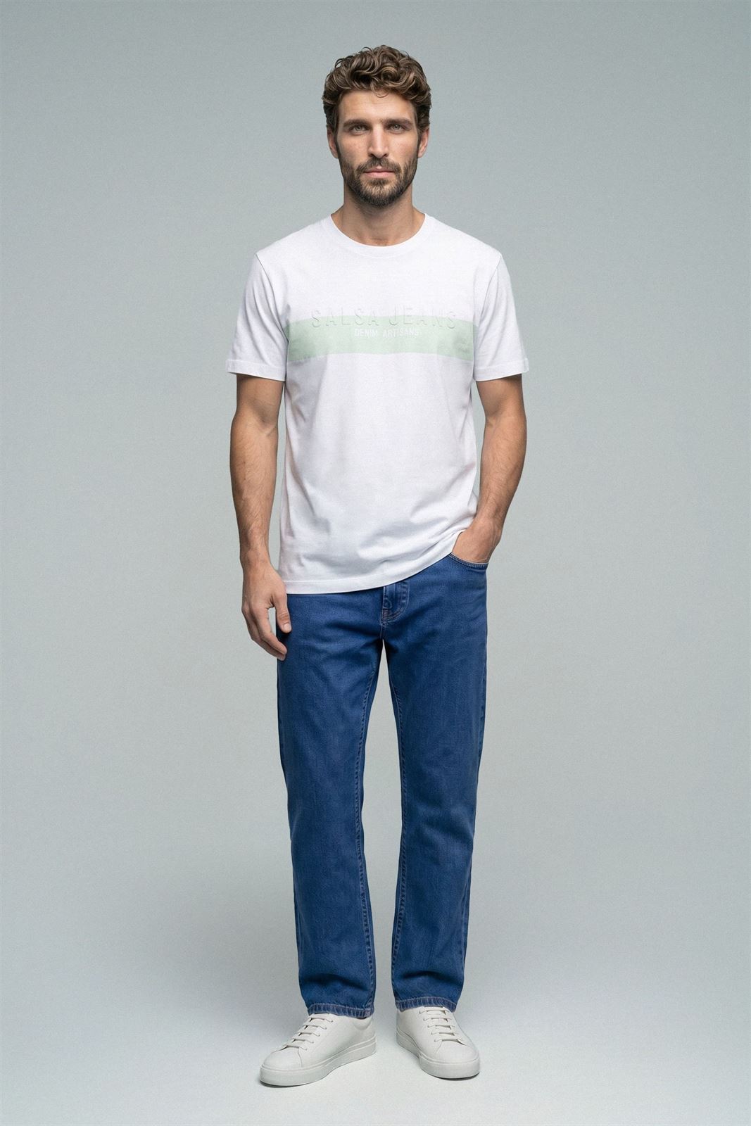 Camiseta Salsa Jeans White&Green 21011144 001 - Imagen 2