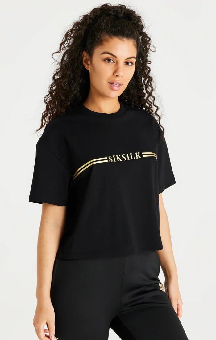 Camiseta SIKSILK SSW-3728 Supremacy Box Tee negro - Imagen 1