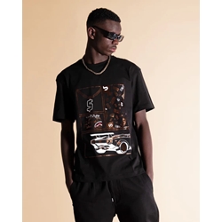 Camiseta SPRAYGROUND SP295BLK BE RICH T-SHIRT BLACK - Imagen 1