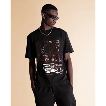 Camiseta SPRAYGROUND SP295BLK BE RICH T-SHIRT BLACK - Imagen 1