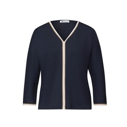 Camiseta STREET ONE 324793 17502 shirt w. striped panel shadow - Imagen 1