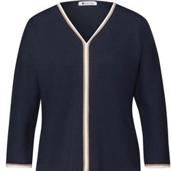 Camiseta STREET ONE 324793 17502 shirt w. striped panel shadow - Imagen 1