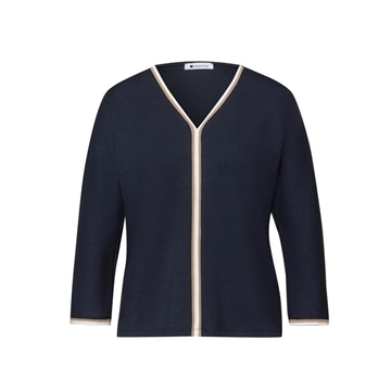 Camiseta STREET ONE 324793 17502 shirt w. striped panel shadow - Imagen 1