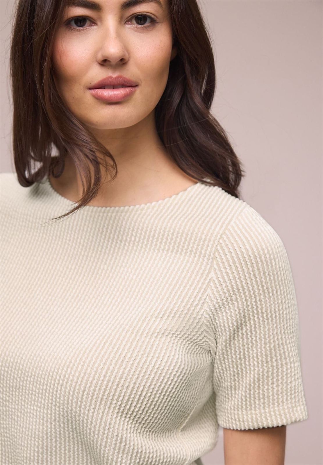 Camiseta STREET ONE 325074 27727 clay sand - Imagen 3