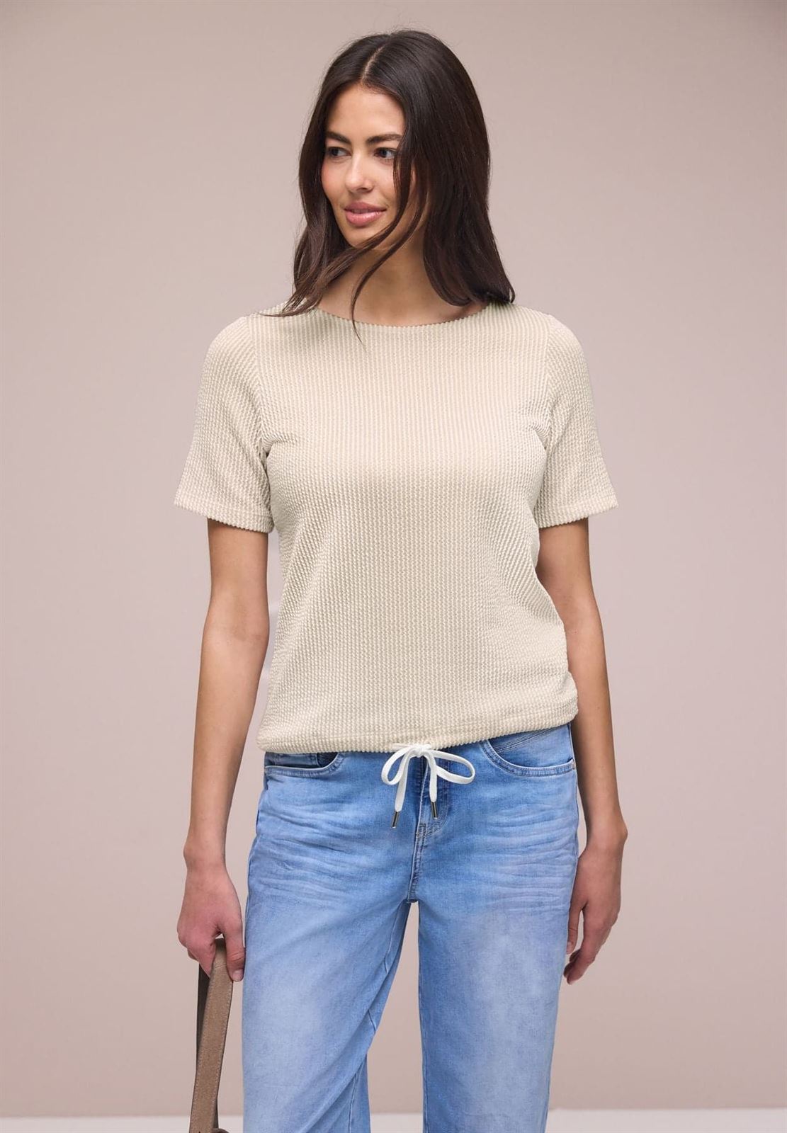 Camiseta STREET ONE 325074 27727 clay sand - Imagen 4
