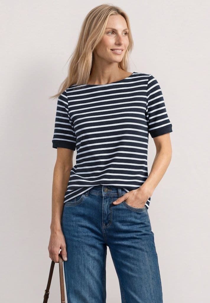 Camiseta STREET ONE 325572 27915 basic yds u-boat navy - Imagen 1