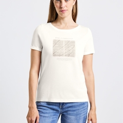 Camiseta Street One Artwork Shirt Off White 323910 30108 - Imagen 1