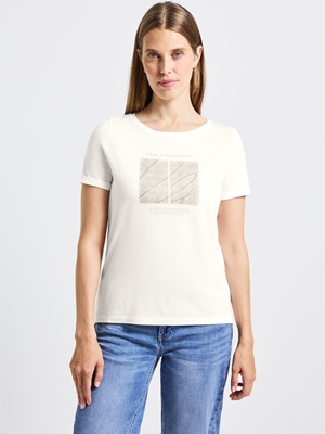 Camiseta Street One Artwork Shirt Off White 323910 30108 - Imagen 1