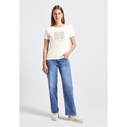 Camiseta Street One Artwork Shirt Off White 323910 30108 - Imagen 2
