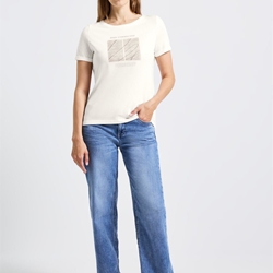 Camiseta Street One Artwork Shirt Off White 323910 30108 - Imagen 2