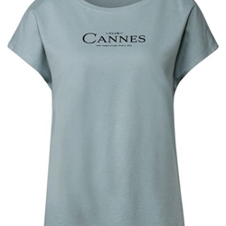 Camiseta Street One LTD QR basic foil print shirt Arona Blue 323740 27020 - Imagen 1