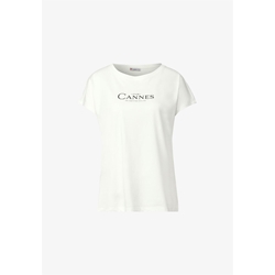 Camiseta Street One LTD QR basic foil print shirt Off White 32374020108 - Imagen 1